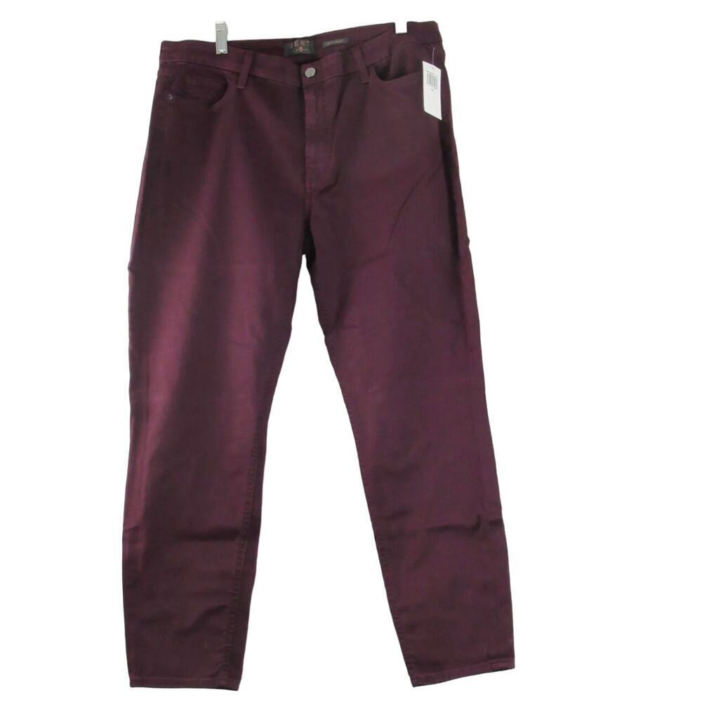 JEN7 by 7 For All Mankind Women's Petite Ankle Skinny Jeans Wine Red 0 Petite